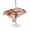 Red, Rust, Cream, variant on Outdoor Tablecloth with Umbrella Hole for Patio/Picnic/Party/Camping, Purple Coastal Waterproof Table Cloth Rectangle Table Cover Washable, Conch Nautical Summer Starfish Shell Coral (52"x 70")