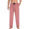 thumbnail image 3 of Top-kevin Multi- Xmas Red Striped Pajama Pants for Men Pajama Bottoms Mens Pjs Sleep Lounge Pants with Pockets, 3 of 14