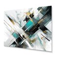 thumbnail image 2 of Designart "Cubist Kaleidoscope Teal Black Intrigue" Cubism Metal Art Print, 2 of 5