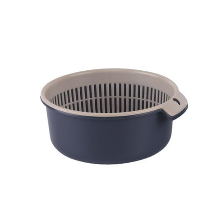 

Noarlalf Dish Drying Rack Basket Double-Layer Household Washing And Vegetables Hollow Storage Kitchen Gadgets