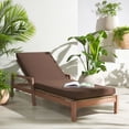 thumbnail image 3 of Safavieh Donnamaria Wood Outdoor Lounge Chair, Natural/Dark Brown, 3 of 15