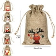 thumbnail image 4 of Christmas Burlap Bag Set Drawstring Advent Calendar Small Cloth Bag Christmas Decoration Gift Bag Candy Bag, 4 of 7
