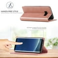 thumbnail image 3 of Wallet Case For Samsung S8, Premium PU Leather Flip Strong Magnetic Closure [Kickstand][RFID Blocking][Card Holder Slots] Retro Shockproof Cover Men/Women For Samsung Galaxy S8, rosegold, 3 of 11