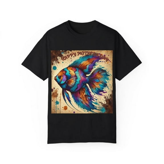 Colorful Fish Mother's Day T-shirt, Gift for Mom, Fun Casual Wear, Summer Style, Nature Lover Apparel