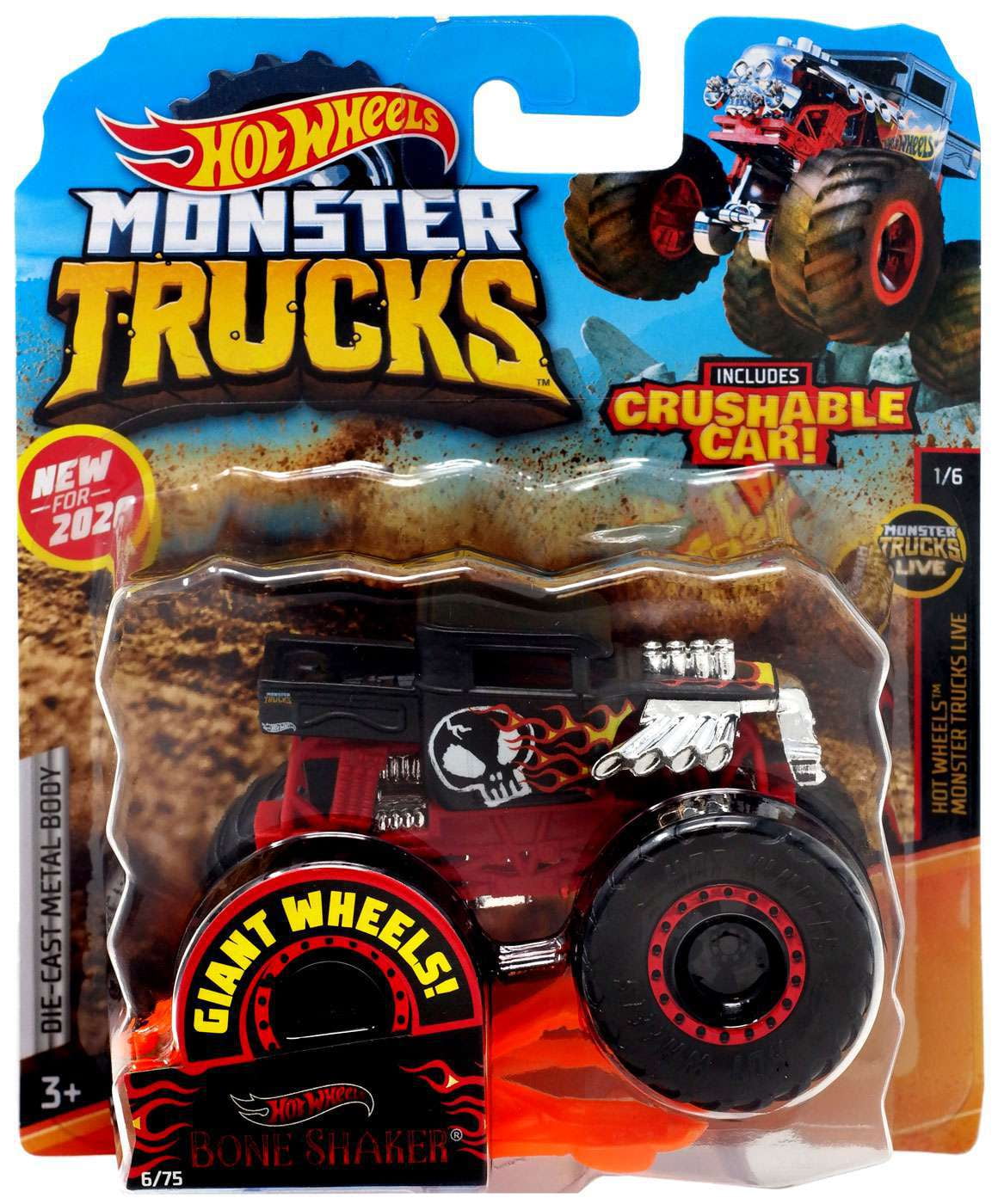 Hot Wheels Monster Trucks Bone Shaker Die-Cast Car (New for 2020)