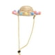 thumbnail image 4 of Sombrero de paja para exteriores con diseño de cerdo para mascotas, decoración de verano, gorra de protección solar para animales pequeños, encaje M, 4 of 14