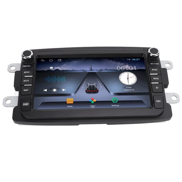 Reproductor Multimedia Para Coche, Navegación GPS, Radio Estéreo Para Coche, Llamadas Manos Libres, Imagen De Marcha Atrás, Funcionamiento Suave Para Duster Logan