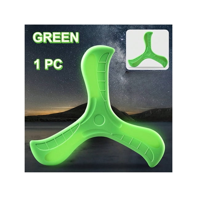 3PCS Glow In The Dark Three Blade Boomerang Design Suitable For Family Games Camping Activities And Coordination Skills Development