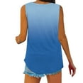 thumbnail image 7 of Tank Tops for Women Gradient Color Tank Top Crew Neck Sleeveless Buttons Blouses Lightweight Summer Vacation Beach Fashion Basic Essentials Oversize S-XXL, 7 of 7