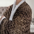 thumbnail image 3 of Catalonia Silky Soft Sherpa Throw Blankets for Beds, Flannel Chevron Micro Plush Fleece Blankets and Throws for Couch Sofa TV Bed, Reversible, Comfy, Fuzzy, 50""x60"", Brown, 3 of 7