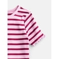 thumbnail image 3 of Wonder Nation Toddler Girls' Ribbed Tee with Short Sleeves, Sizes 18M-5T, 3 of 3
