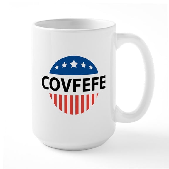 CafePress - COVFEFE Large Mug - 15 oz Ceramic Large White Nolvety Mug