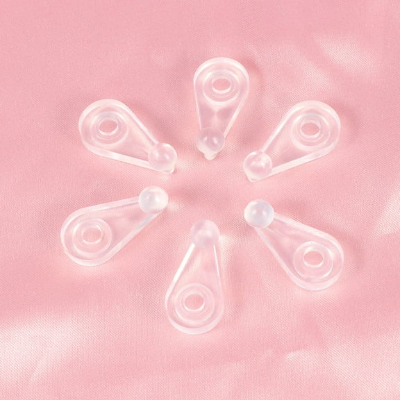 MOKKHNB Mirror Fixing Clips Clear Plastic 100Pcs 0.9x0.5x0.3in