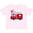 thumbnail image 3 of Inktastic Valentine's Day Red Firetruck with Pink Hearts Boys or Girls Baby T-Shirt, 3 of 5