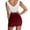 Wine, variant on Women's Sexy High Waist Solid Color Pleated Bodycon Mini Skirt, Stretch Ruched Double Layer, Party Nightclub Evening Outfits