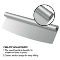 thumbnail image 4 of Uxcell Pizza Cutter Stainless Steel Shredder Razor for Pastry Dough 11.8"x1"x3.9"(L*W*H), 4 of 6