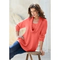 thumbnail image 3 of Roaman's Women's Plus Size Lace Trim Cowl Neck Sweater, 3 of 6