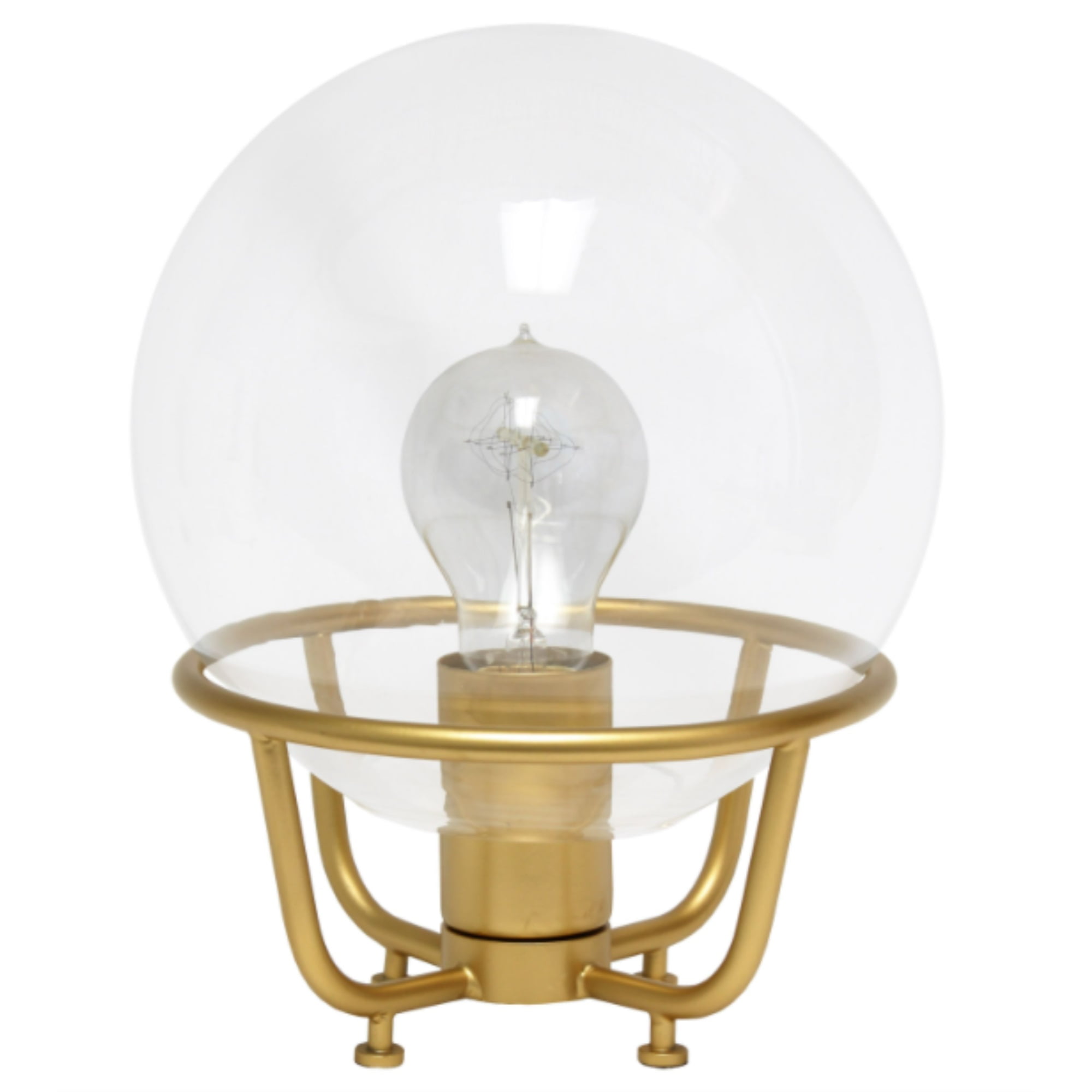 Lalia Home Old World Globe Glass Table Lamp, Matte Gold