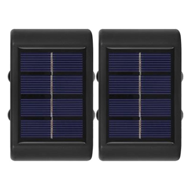 4 Bead White2pcs Abs Solar Wall Light 4/6 Beads Warm / white Light Lámpara recargable para Wall Deck Step Garden