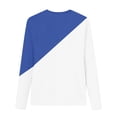 thumbnail image 4 of snilers Girls Long Sleeve Shirts Kids Color Block Crewneck Loose Fit Tunic Tops Summer Casual Basic Tee Shirt 3-14 Years, 4 of 7