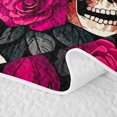 thumbnail image 5 of Homewish Hipple Skull Bed Spread Queen,Gothic Romantic Rose Queen Coverlet Set,Happy Halloween Duvet,3pcs, 5 of 7