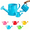 Blue, variant on Iron Watering Can for Home Gardening Plant Watering Tool to Water Potted Flowers Vegetables and Outdoor Landscaping Areas 11x4Inch Blue