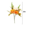 thumbnail image 3 of Kingtowag Artificial Orange Mum Flowers, Mums Bouquet with Realistic Stems and Leaves, Perfect for Fall Weddings, Thanksgiving, and Home Decor, Fade-Resistant and Maintenance-Free (#J), 3 of 4