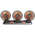 thumbnail image 1 of Ventilador de coche de 3 cabezales, ventilador de refrigeración portátil para vehículo, 2 velocidades, 1 of 8