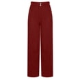 thumbnail image 5 of Antqov Corduroy Pants Women, High Waist Solid Color Button Zipper Wide Leg Straight Leg Pants with Pockets, Daily Work Comfy Outdoor Casual Soft Pants, 5 of 7