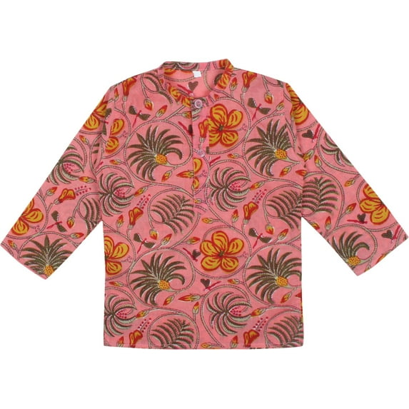 Ahhaaaa Kids Ethnic Cotton Printed Kurta Pyjama Set for Boys
