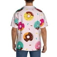 thumbnail image 5 of Disketp Men's Hawaiian Donut Print Shirts Button Down Holiday Beach Shirts-Medium, 5 of 7