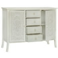 thumbnail image 5 of Gallerie Decor Antiqued Carved Large Transitional Wood Cabinet in White, 5 of 5