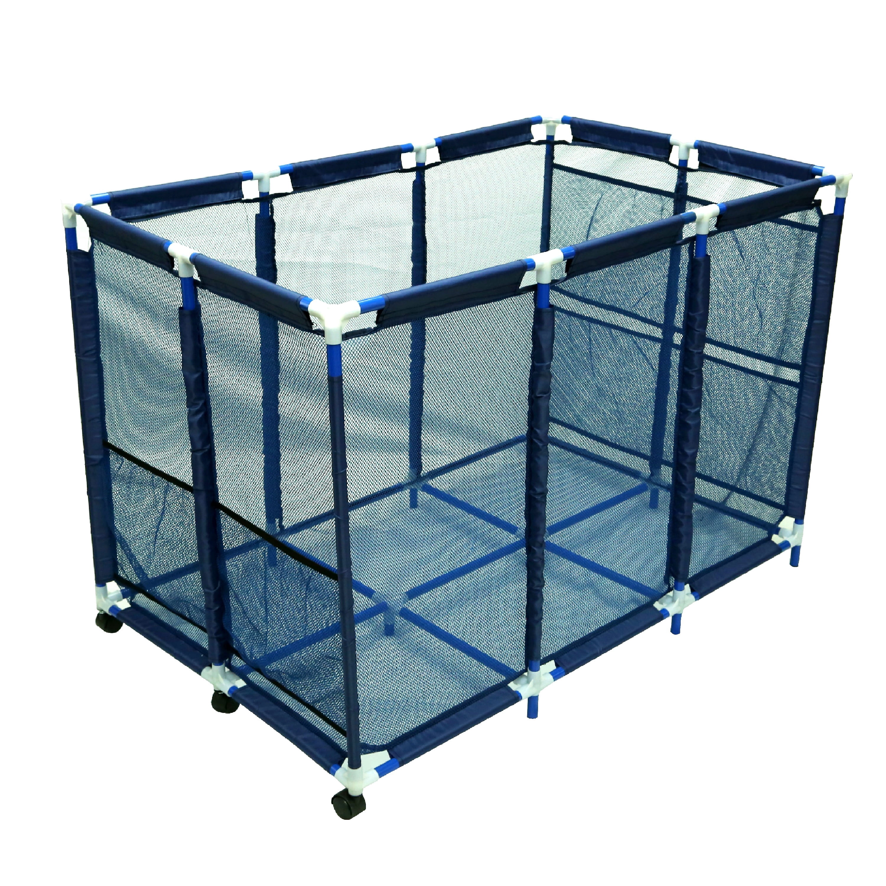 47 in x 30 in Mesh Pool Bin Storage Organizer Cart for Toys and Accessories