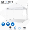 thumbnail image 3 of EAGLE PEAK 10' x 10' Heavy Duty Commercial Canopy Tent Pop Up Industrial Instant Canopy Shelter(White), 3 of 8