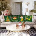 thumbnail image 5 of Merry Christmas Pillow Covers 16x16 Set of 4 Velvet Christmas Pillow Cases Red Green Xmas Holiday Throw Pillow Covers Soft Christmas Tree Cushion Covers for Outdoor Home Bed Sofa Couch(16 Inch), 5 of 6