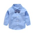 thumbnail image 7 of Fsqjgq Baby Boy Clothes 6-12M Boys' Fashion Clothing Boy Clothes Suit Gentleman Wedding Outfits Kids Formal Dress Shirt Bowtie Long Suspender Pants Overalls Cute Clothing Sets Boy Toddler Clothes, 7 of 7