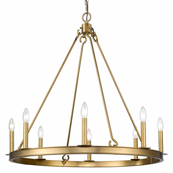 8 Light Chandelier Frame Finish Olde Brass