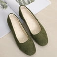 thumbnail image 3 of Dakaela Women's Flats Shoes Comfortable Suede Slip on Casual Loafers Business Work Dress Shoes Green 5, 3 of 5