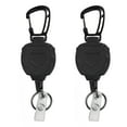 thumbnail image 2 of Retractable Keychain, Frosted Case 2PCS Heavy Duty Carabiner Belt Clip Key   For Hiking, 2 of 8