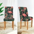 thumbnail image 3 of Yayeee 4 Pack Dining Chair Covers Stretch Parson Chairs Slipcovers Seat Protector, Red Flamingo Pattern, 3 of 6