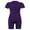 Purple, variant on Kids Girls Short Sleeve Swimming Surfing Jumpsuit Zippered One Piece Rash Guard,Sizes 8-16 Purple 14-16