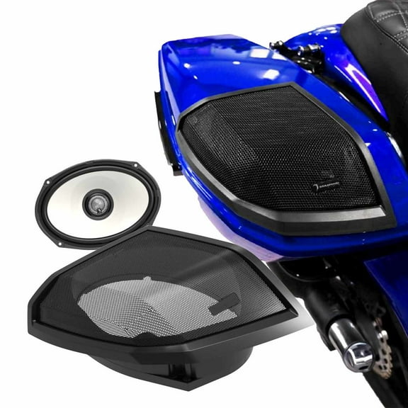 Diamond Audio MSHXM692LK24 - Motorsport Harley Davidson Cut-In Speaker Lid Kit With Hxm69F2