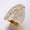 Gold, variant on Womens Titanium Steel Ring with Rhinestones Natural Coin Design Full Diamond Clay Ring Electroplated Gold Jewelry Gift for Her Festival Jewelry