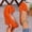 Orange, variant on High Heel Wedge Pumps With Bow For Women Summer Round Toe Block Heel Casual Office Party Comfortable Slip On Versatile All Day