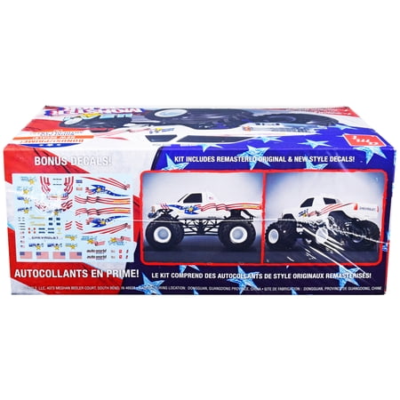 Skill 1 Snap Model Kit Chevrolet Silverado "USA-1" Monster Truck 1/32 Scale Model by AMT