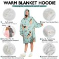 thumbnail image 5 of Wearable Oversized Blanket,German Shepherd Dog and Music Wearable Blanket Hoodie for Adults,Cozy Hooded Blankets with Super Pockets,Super Warm Fuzzy Pullover for Women & Men, 5 of 6
