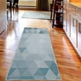 thumbnail image 2 of Geometric Decorative Rug, Triangle Mosaic Shapes Patterns with Abstract Digital Pixel Like Effect Print, Quality Carpet for Bedroom Dorm and Living Room, 6 Sizes, Pale Cadet, by Ambesonne, 2 of 2