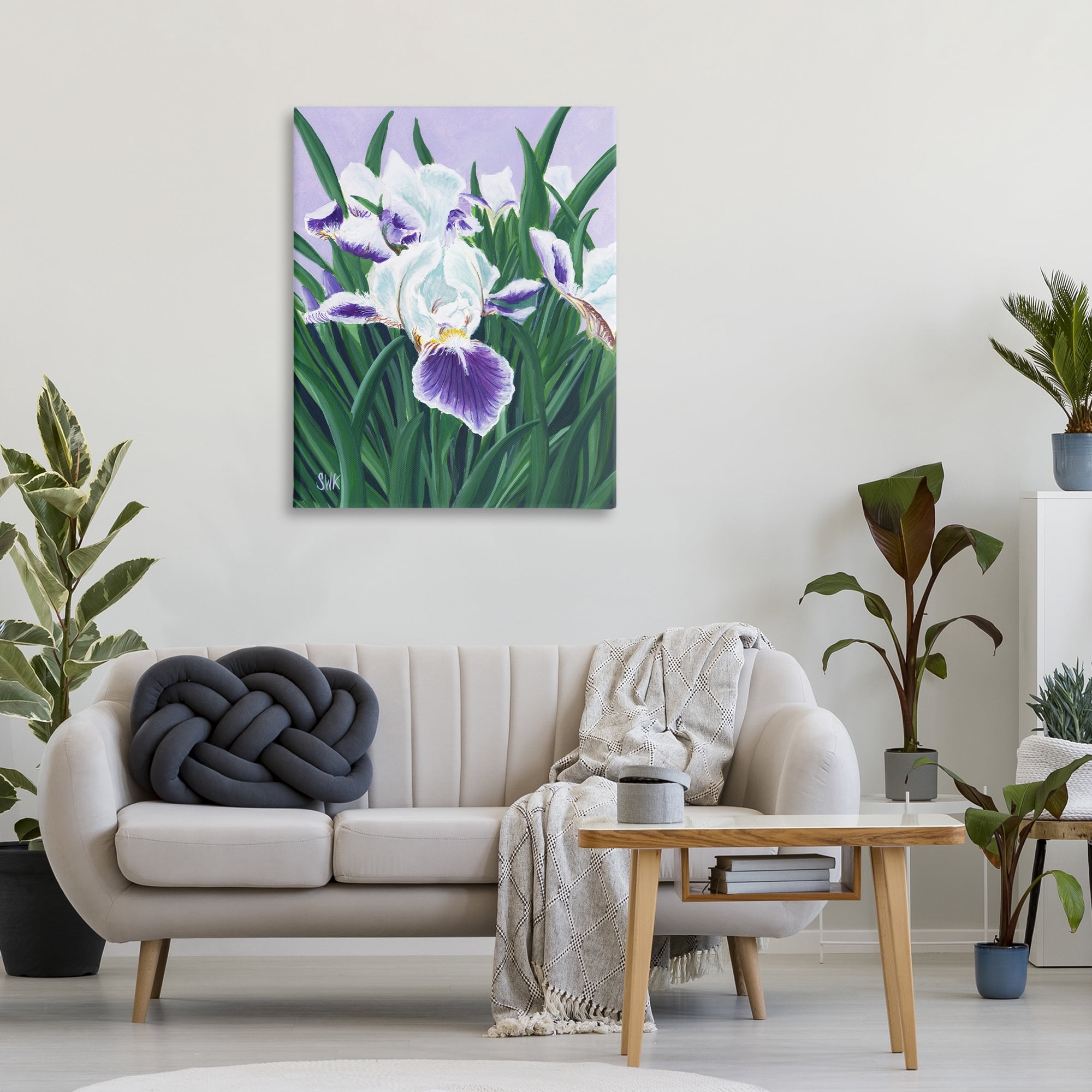 Stupell Industries Purple & White Irises Canvas Wall Art, design by Sarah Waldron Kimball