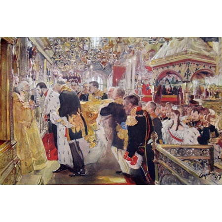 24x36 gallery poster, Coronation of Tsar Nicholas II by Valentin Serov