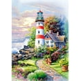 thumbnail image 1 of 5D DIY Diamond Painting by Numbers Kit Full Round Drill Beads Crystal Rhinestone Picture Delivers Craft Wall Sticker Decor Hut Lighthouse 30 x 40 cm, 1 of 6
